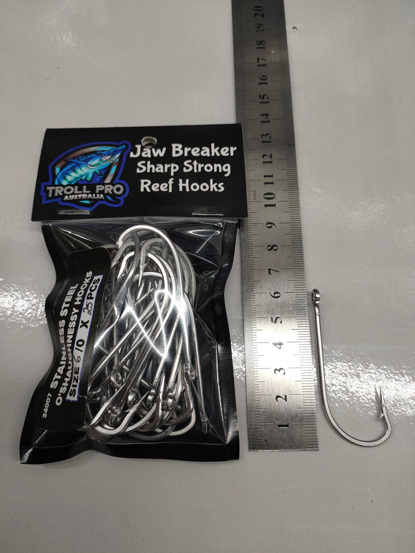 6/0 Stainless Steel O'Shaughnessy hooks