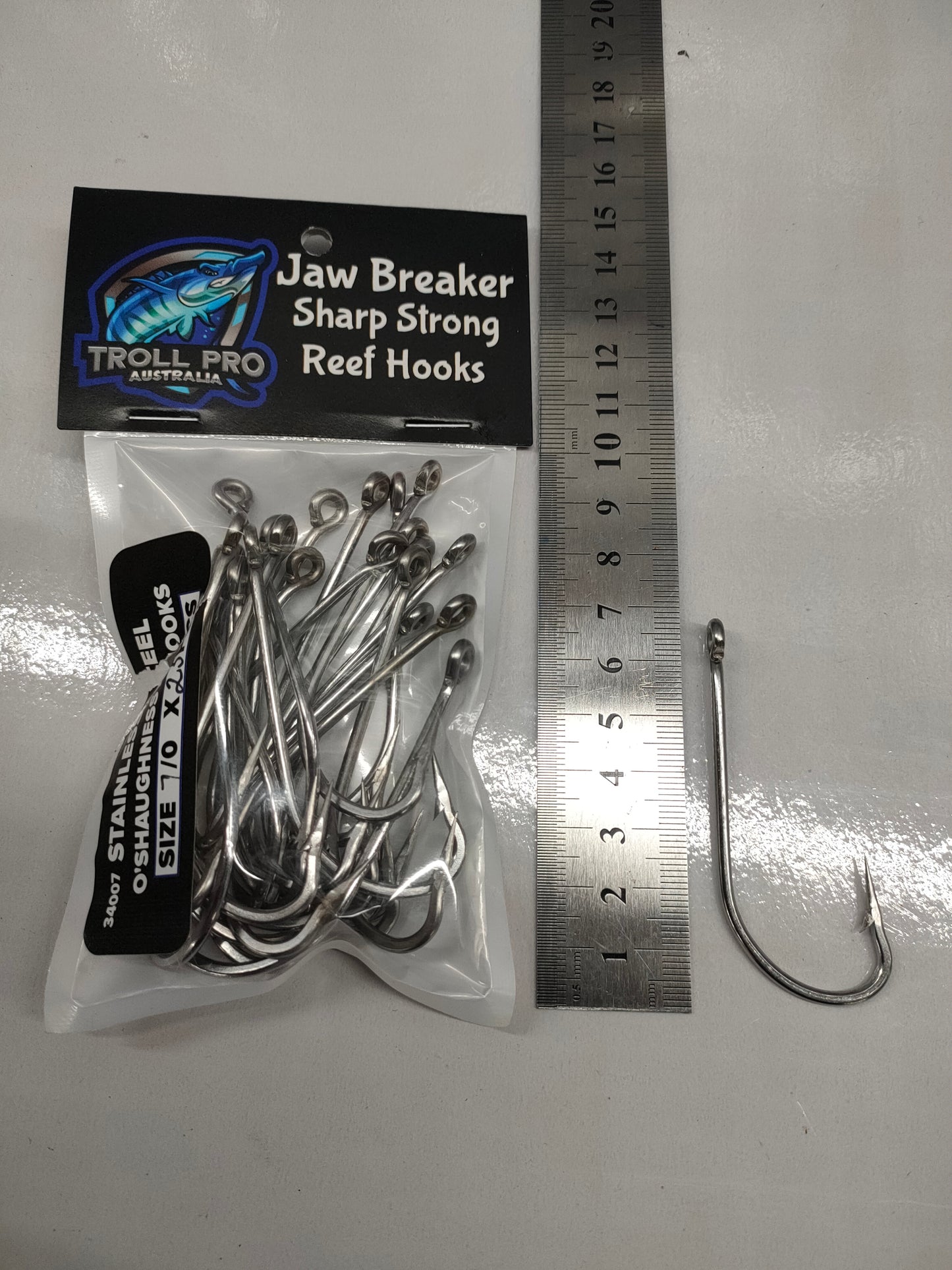 7/0 Stainless Steel O'Shaughnessy hooks