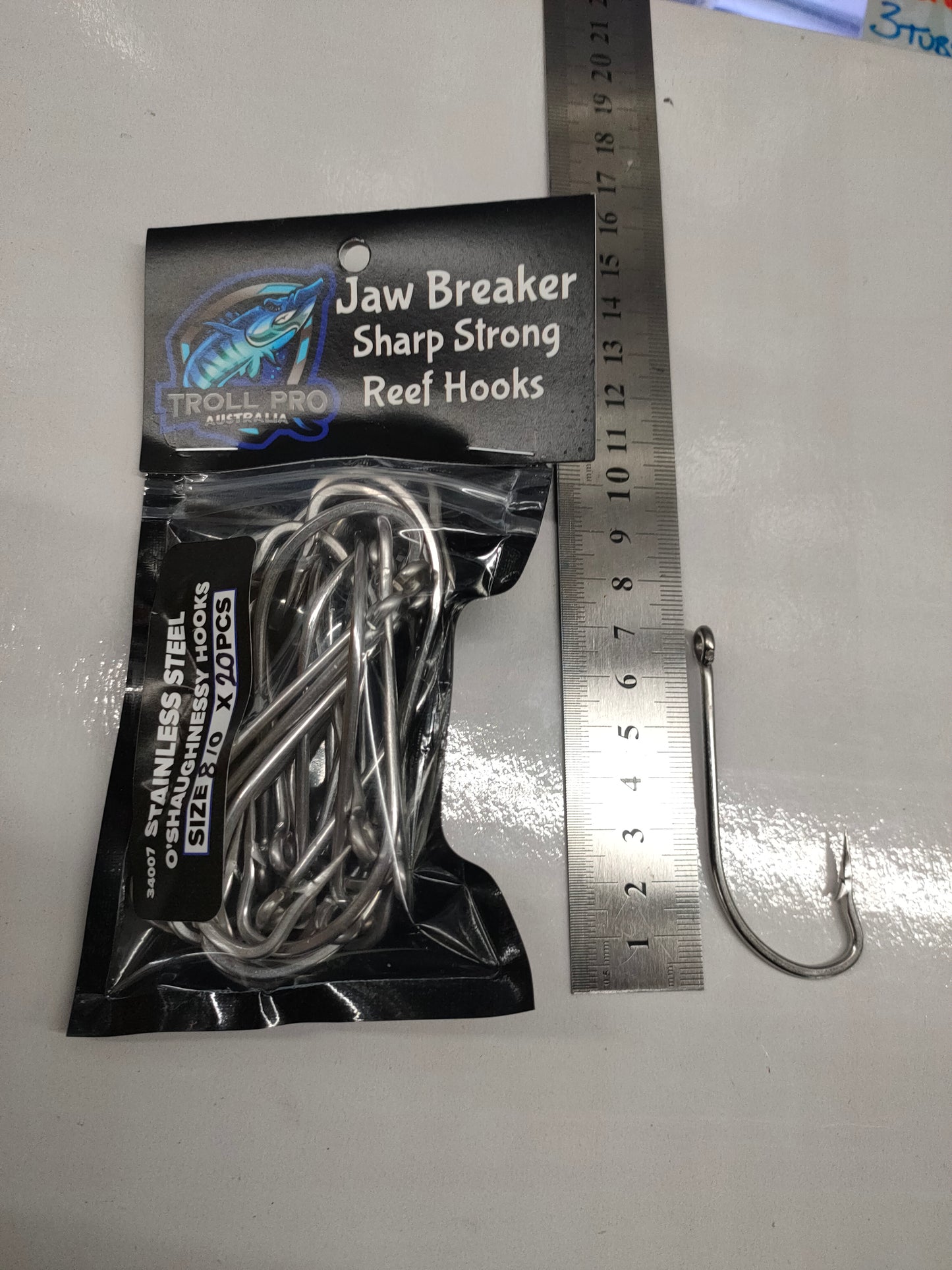 8/0 Stainless Steel O'Shaughnessy hooks