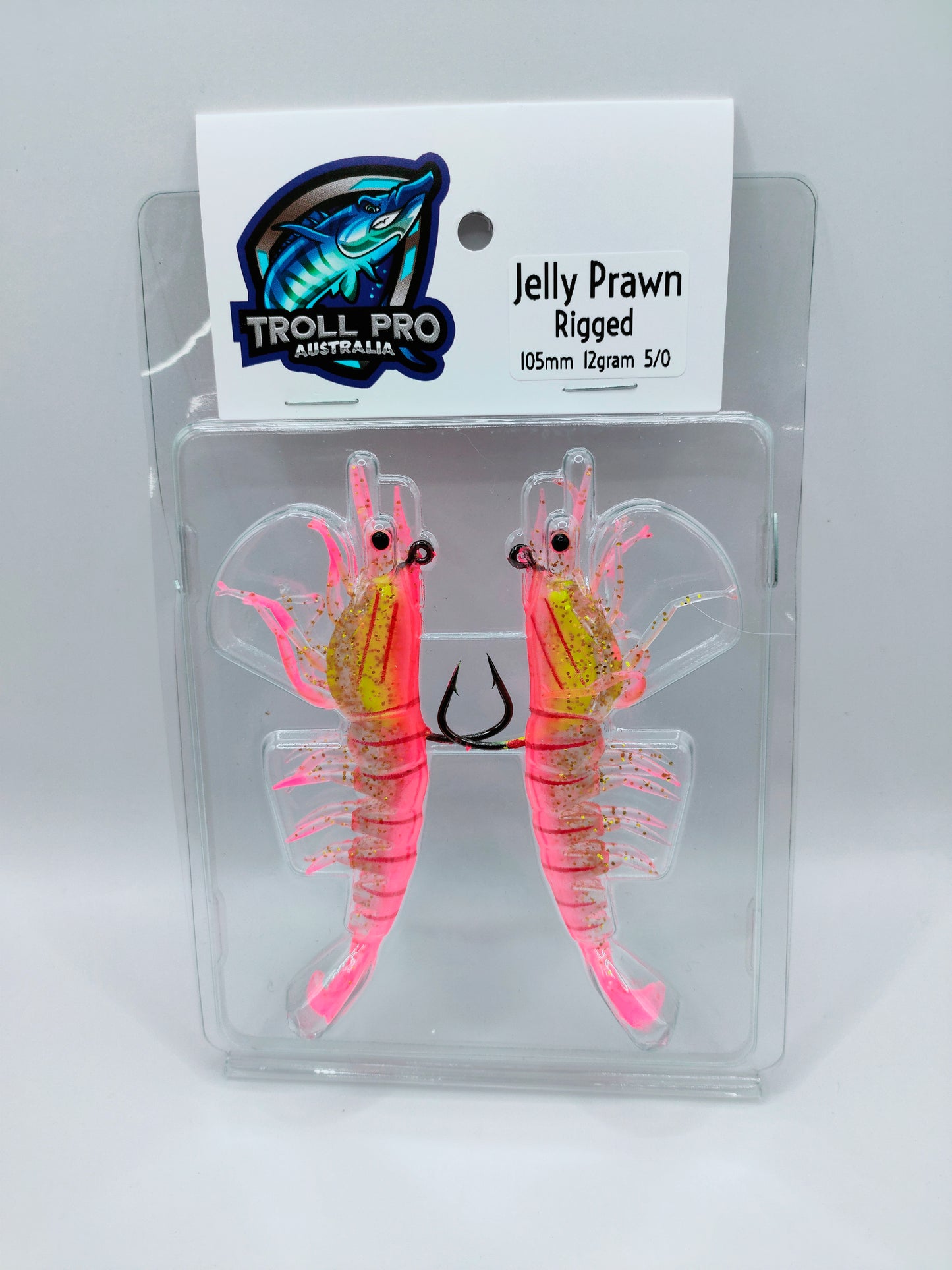 Jelly Prawns RIGGED soft plastics