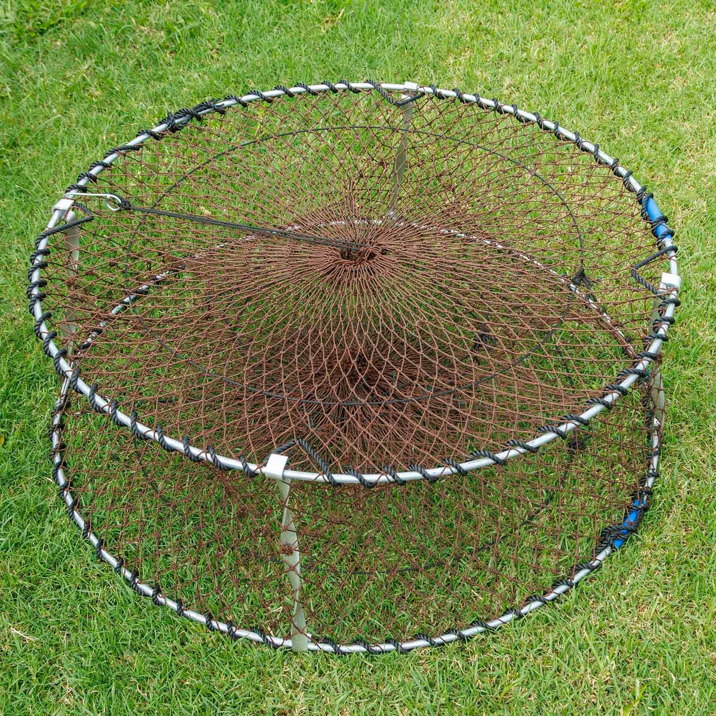 Pro Alloy Upright Crab Pot 1 X 900mm BROWN 4entry