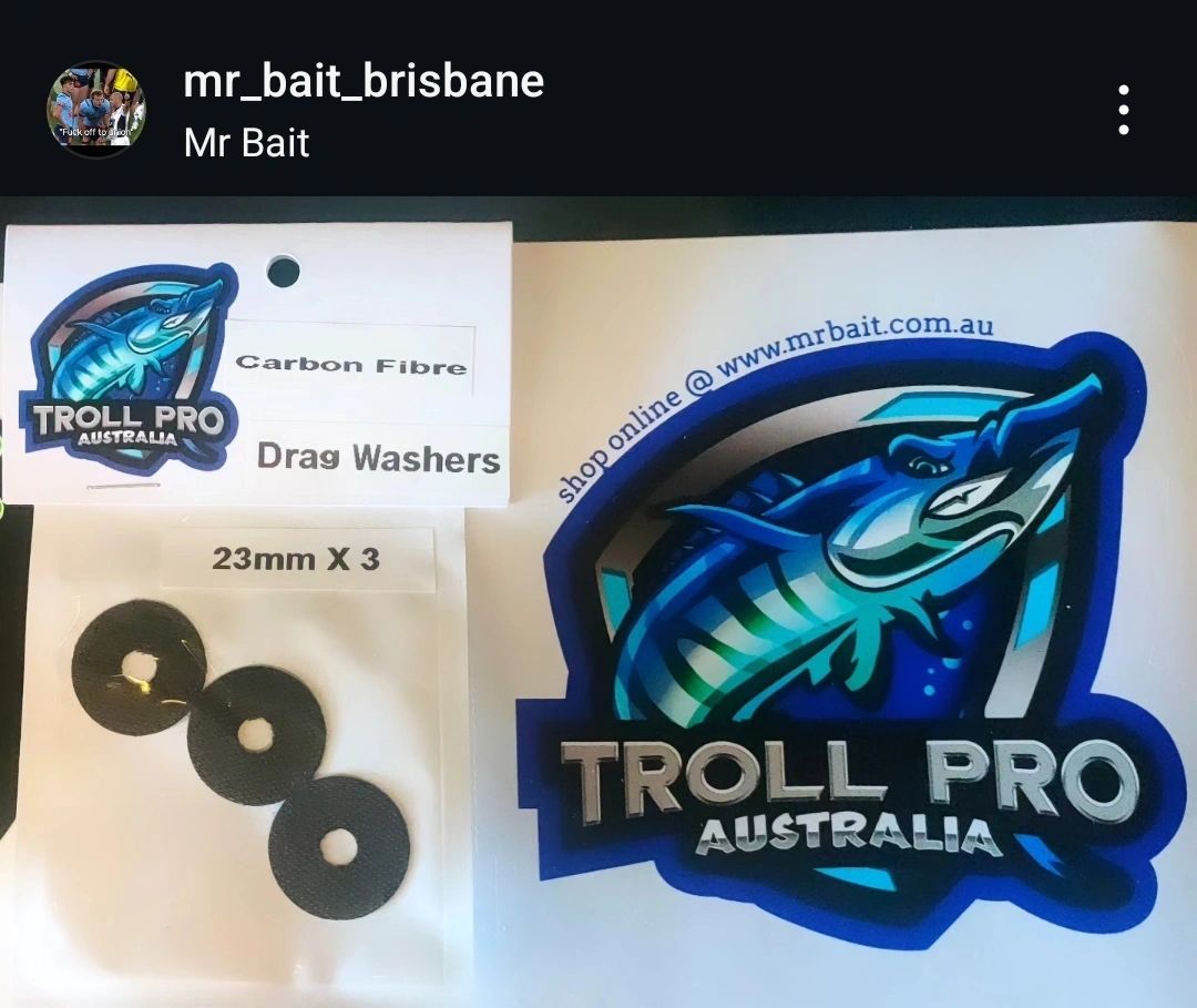 Carbon Fibre Drag washers 19mm