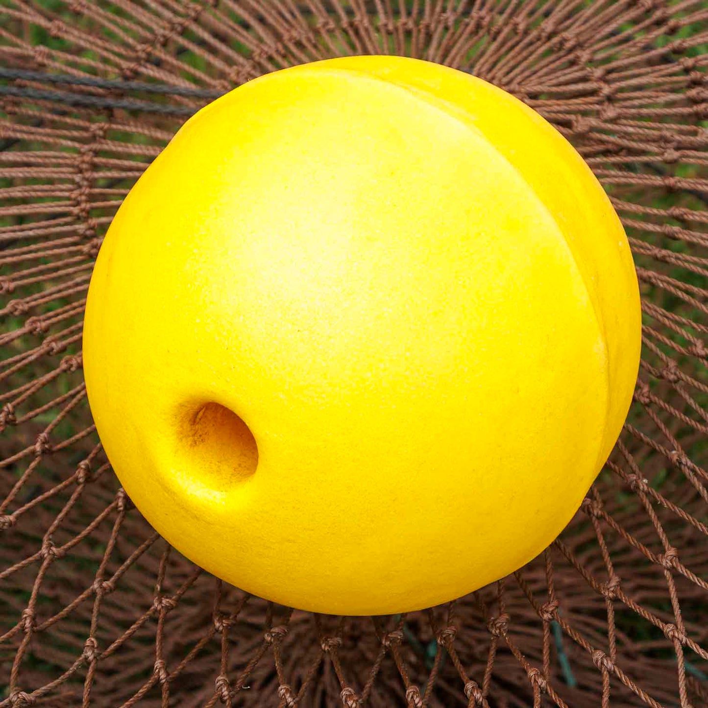 Yellow 6 inch Hard poly crab pot floats pack of 2