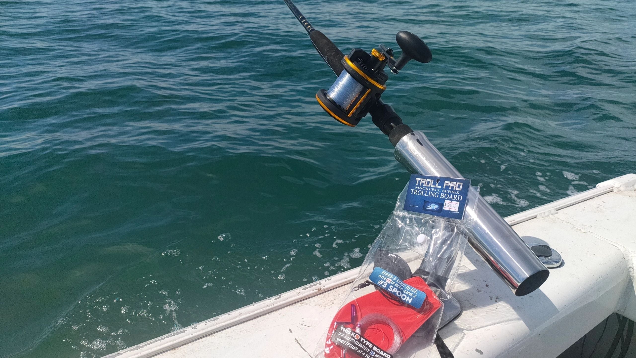 2 X K-5 TROLL PRO TROLLING BOARDS,RIGGED & READY TO USE