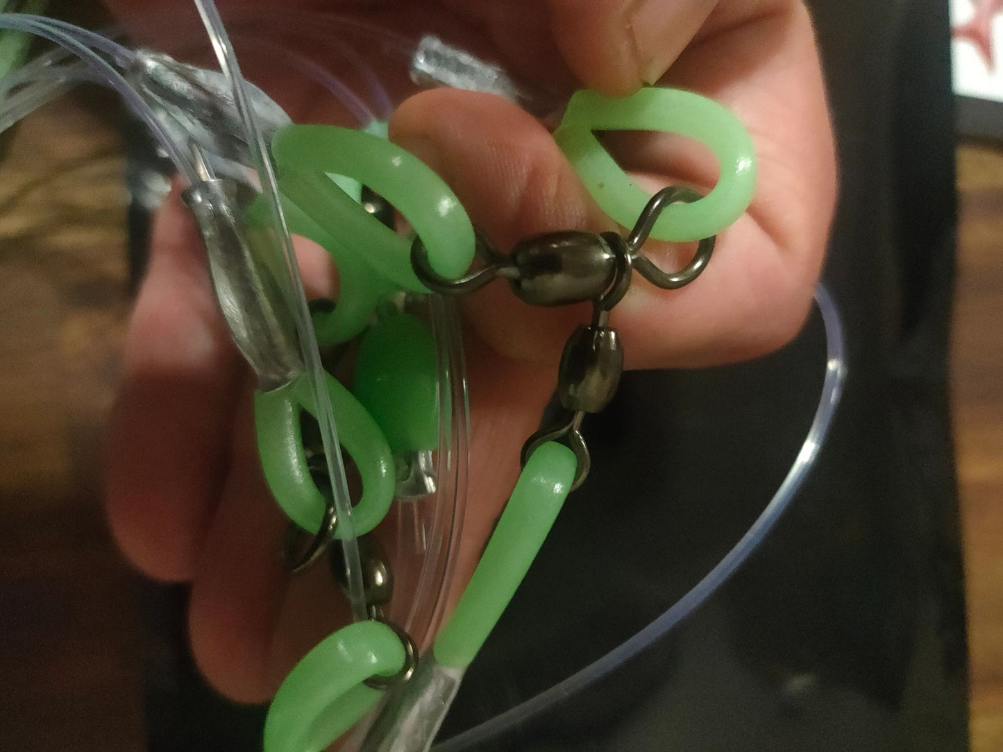 Deep Drop Rig 2 x 8/0 Heavy Black Circle Hooks 200LB Flurocarbon Leader
