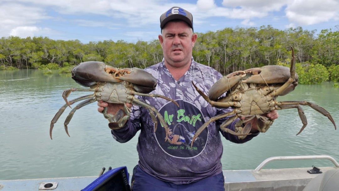 4X 1 meter BROWN Pro Poly Crab Pots,Mud Crab,Sand Crab with built in bait bag