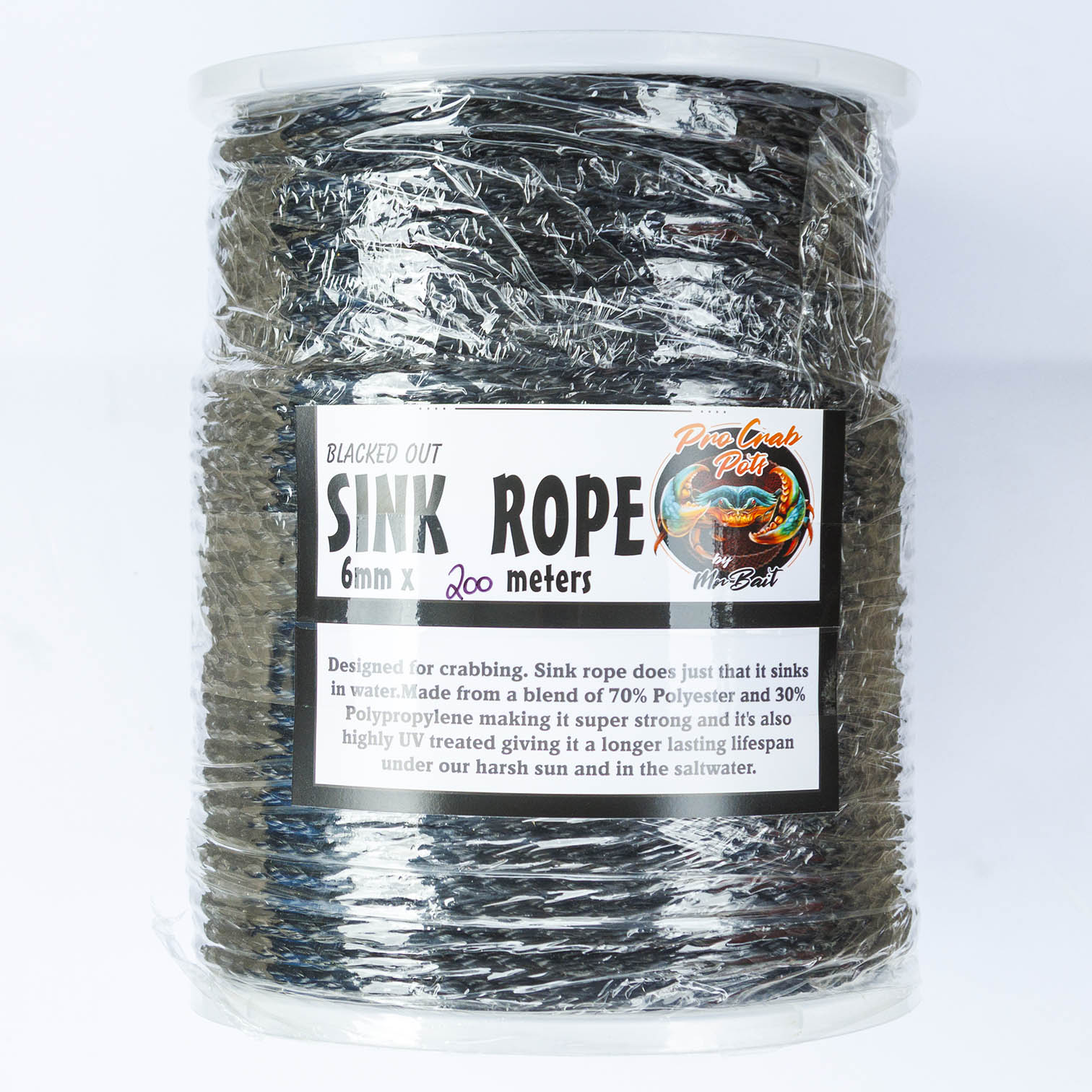 Black Sink Rope 200 meter coil – Mr Bait