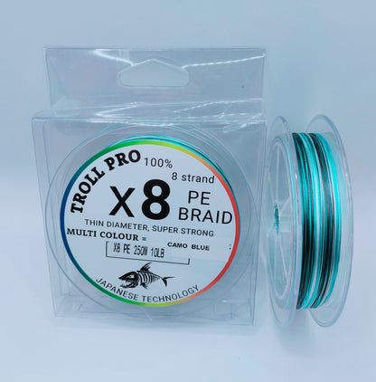 Braid PE8 Fishing Line 10lb 250mt Spool "FREE SHIPPING"