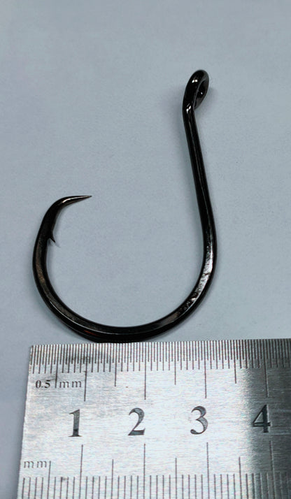 10/0 Black Circle Hooks value pack of 25 hooks