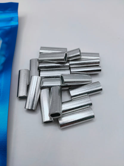 Alloy Oval Crimps 100 pack suit 300lb/2mm mono