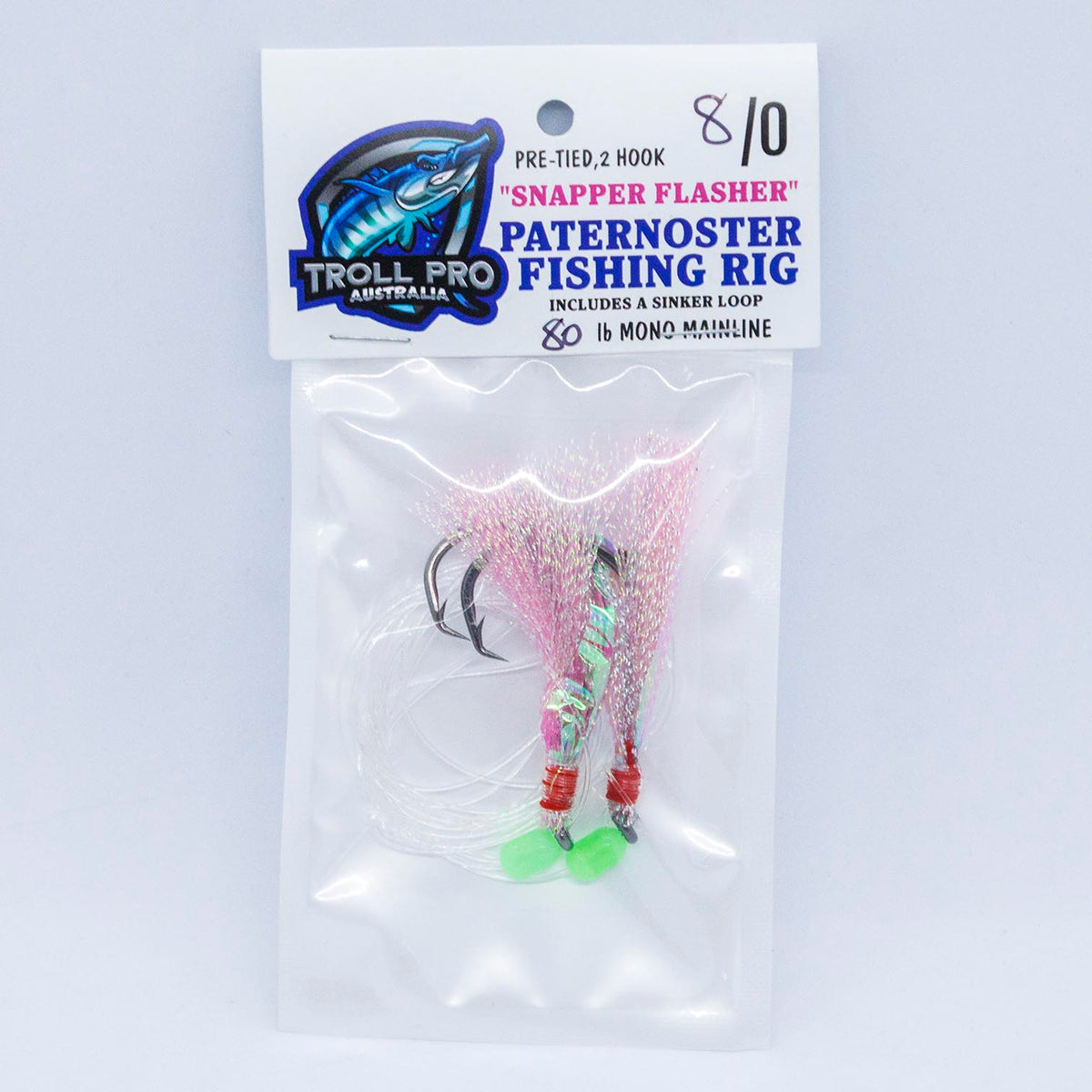 Paternoster Feeder Rigs 2 SETS 2X8/0 SNAPPER FLASHER PATERNOSTER RIGS – Mr Bait