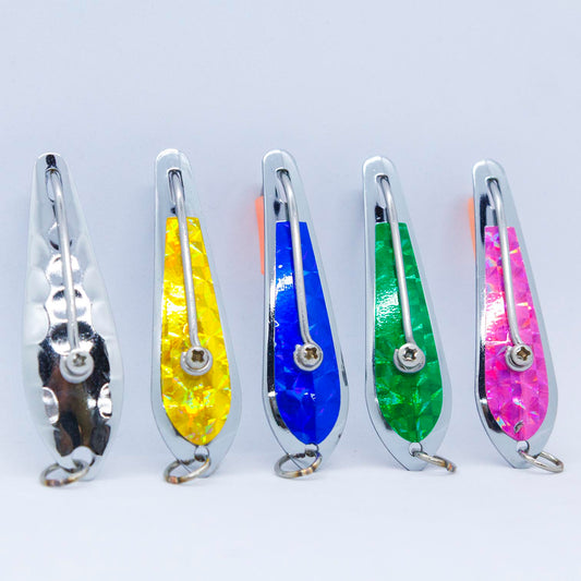 3 x mixed coloured number 3 spoons
