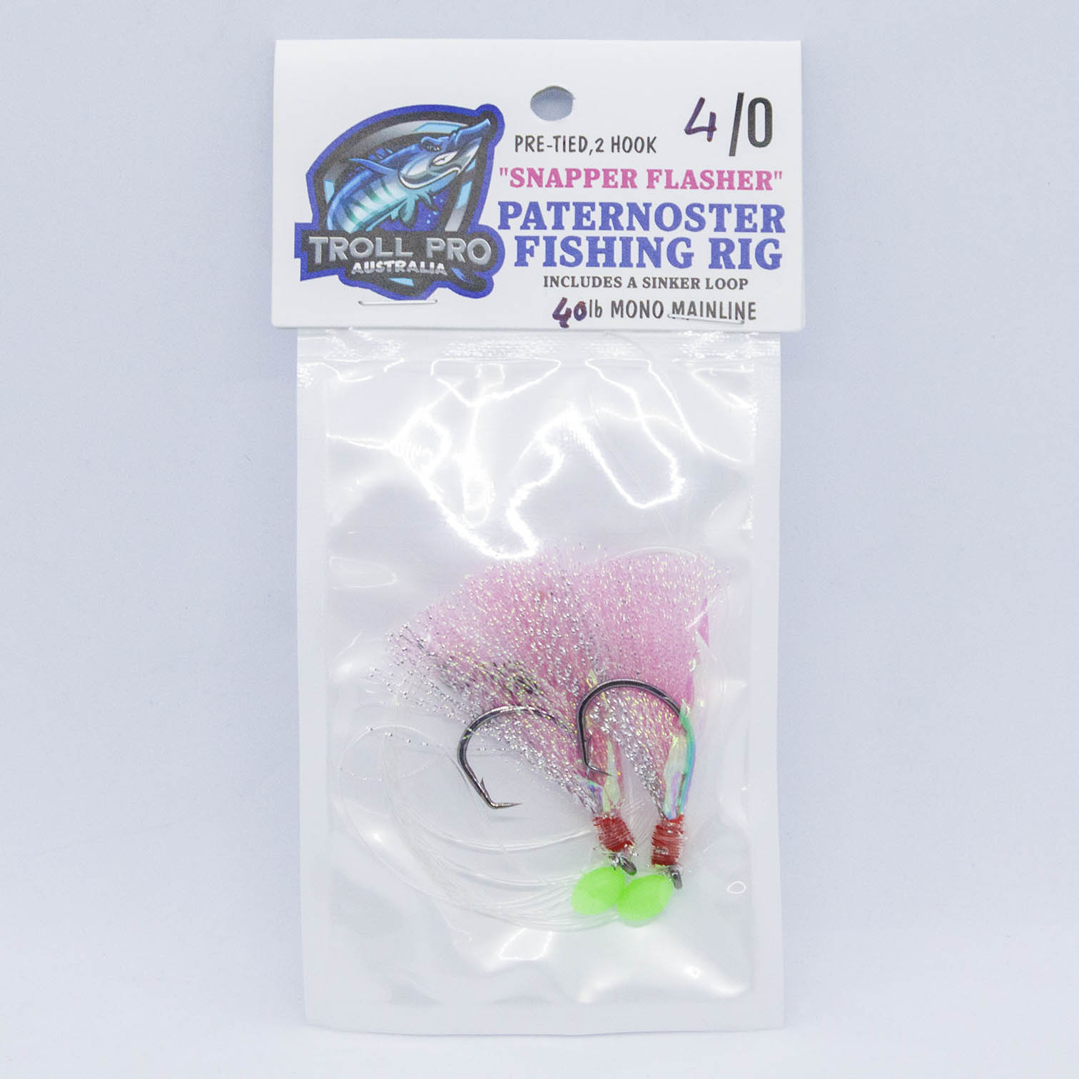 2 SETS 2X4/0 Paternoster Snapper Flasher Rigs – Mr Bait