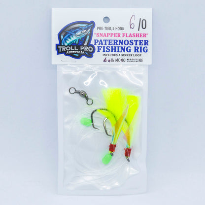 2 SETS 2x6/0 Paternoster Snapper Flasher Rigs