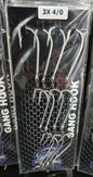 Gang Hooks 3x4/0