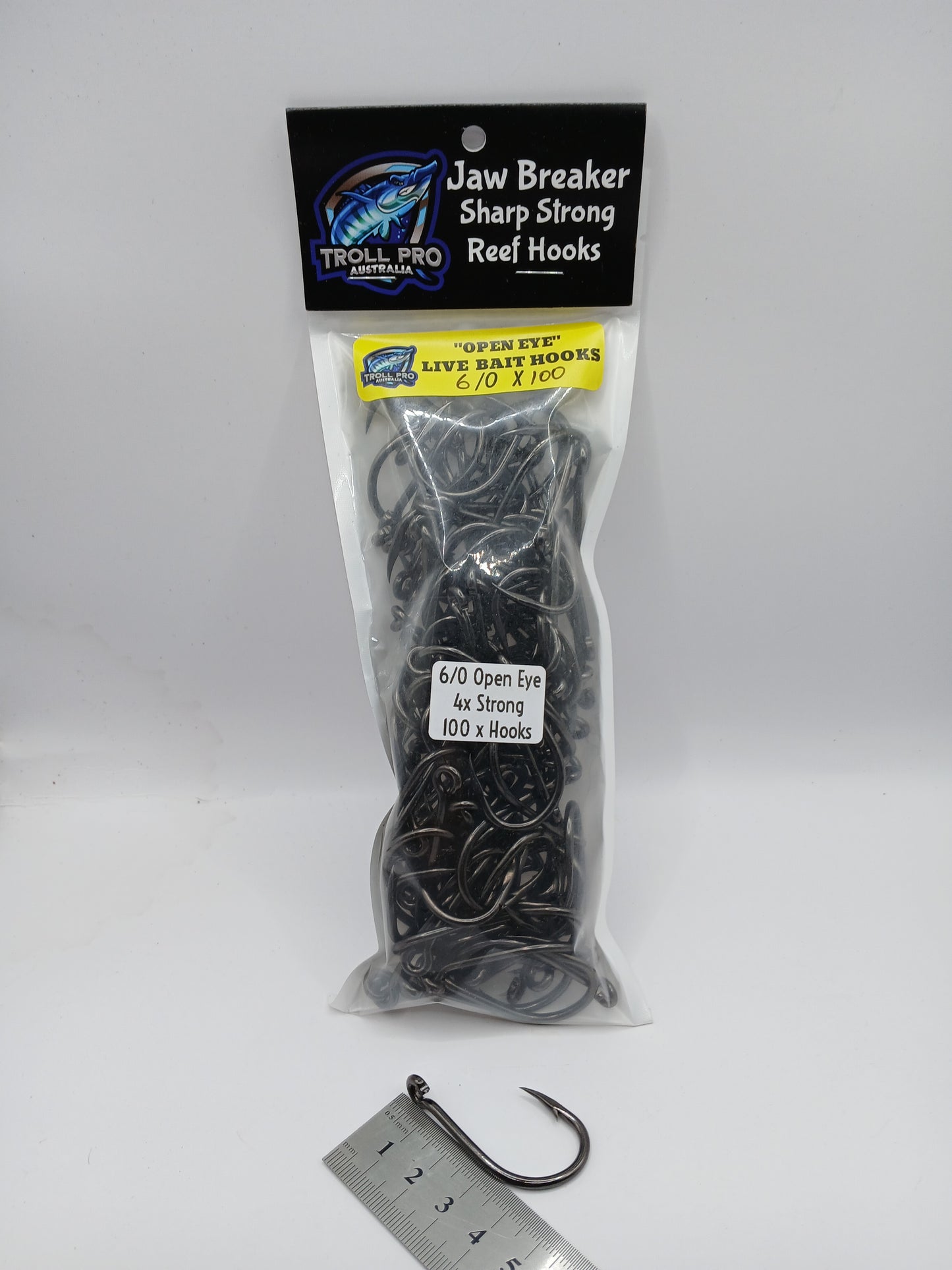 6/0 Open Eye Hooks x 100