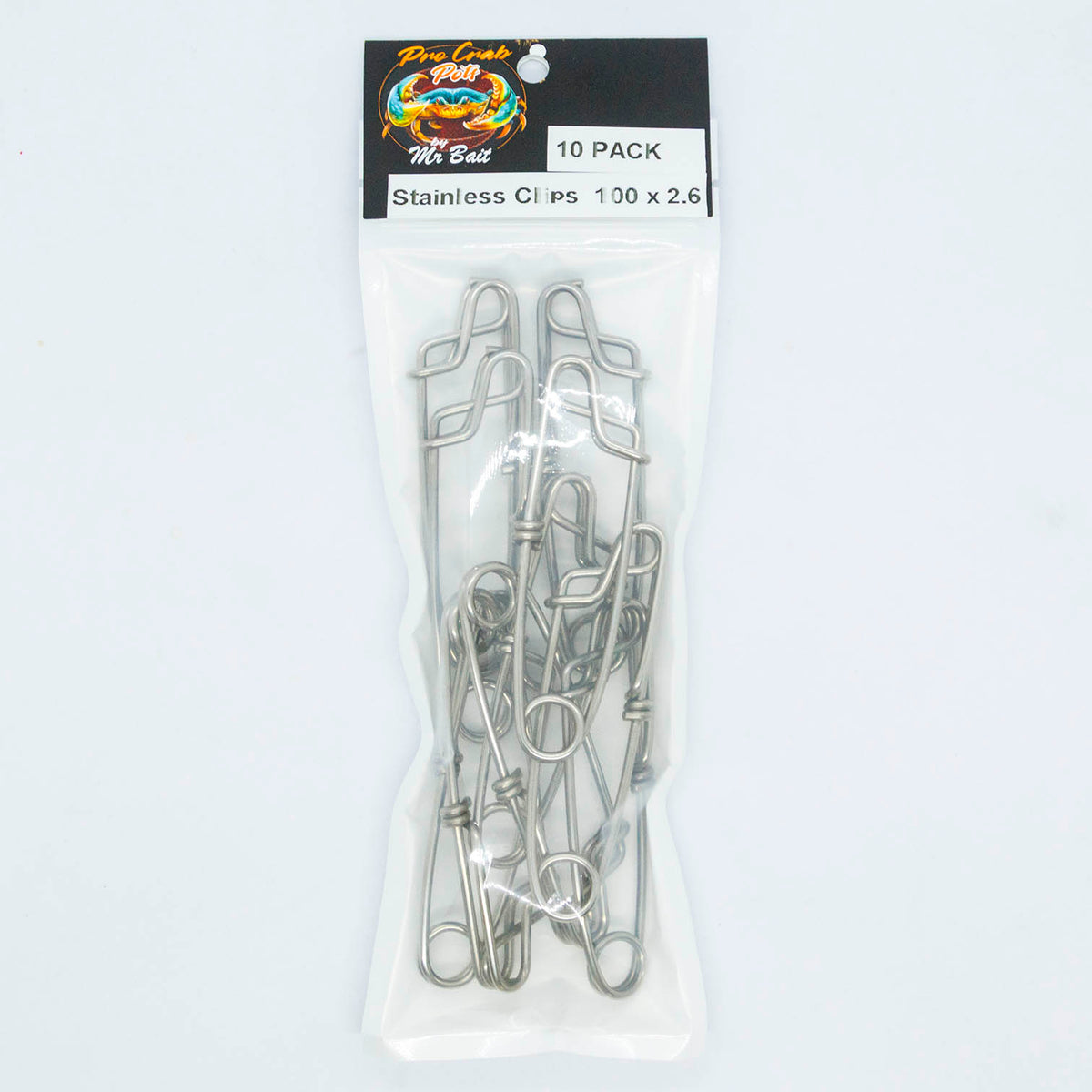 10 x Shark clips stainless steel 100mm x 2.6mm – Mr Bait