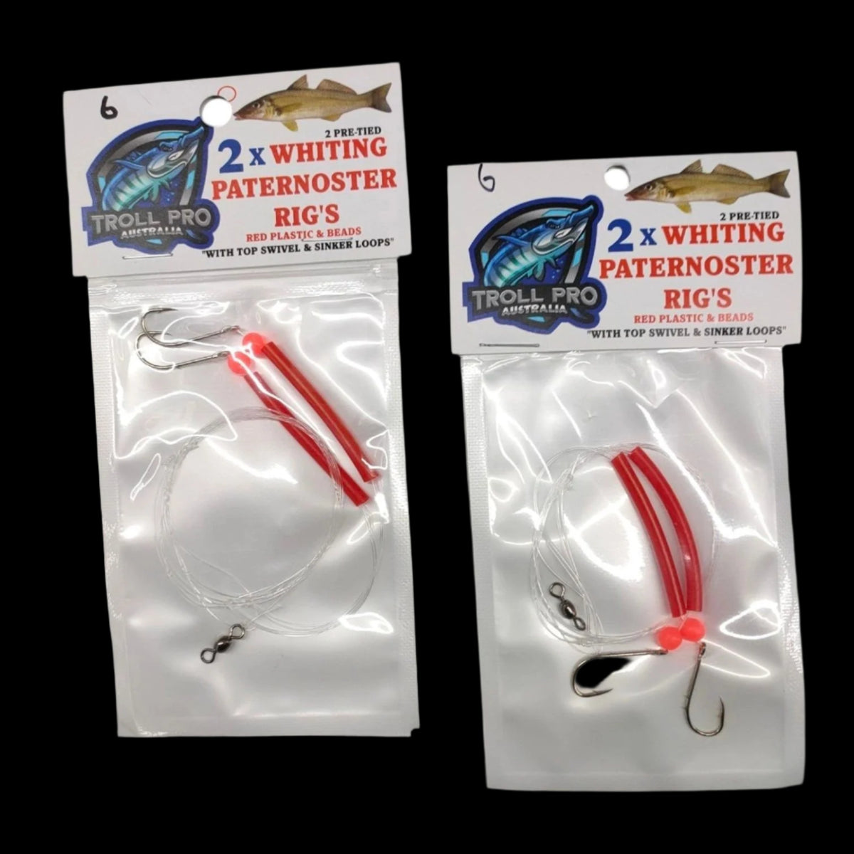 Best Whiting Rigs Whiting Paternoster Rigs size 6 pack of 4 rigs – Mr Bait